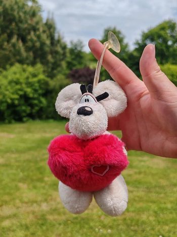 Peluche a accrocher Diddl - coeur rouge