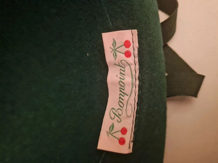 Chapeau Bonpoint Vintage fille en feutre vert. - photo numéro 7