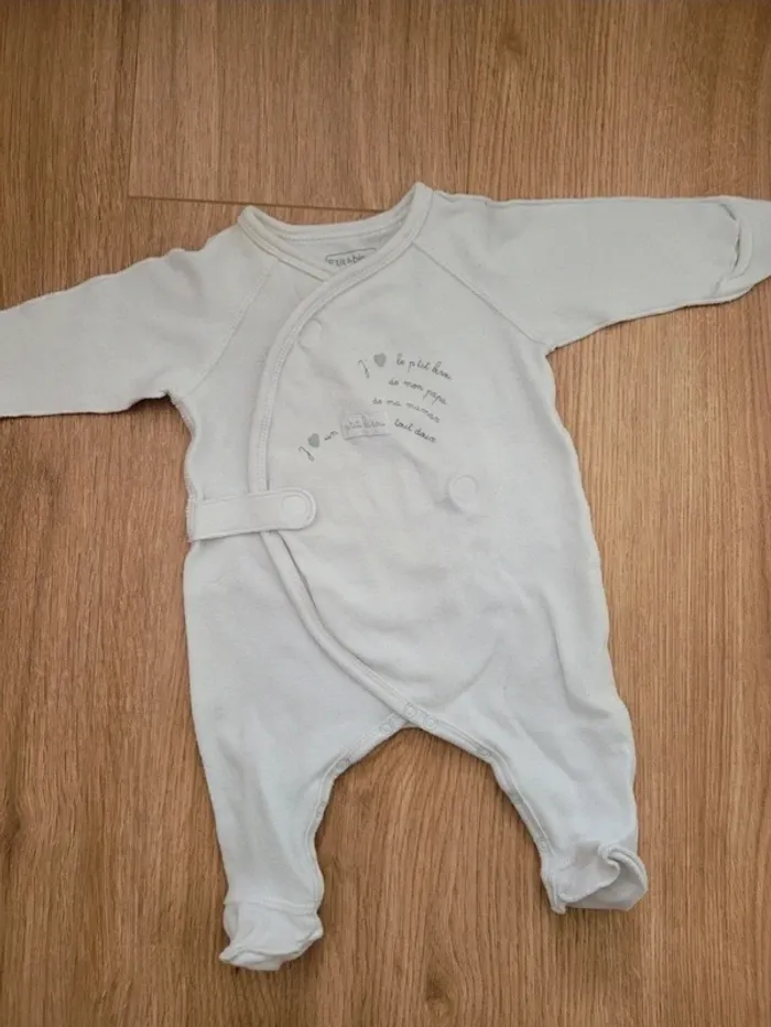Pyjama bébé P'tit Bisou 1 mois