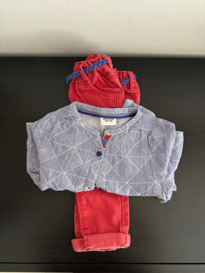 Ensemble pantalon et blouse Tao 9m