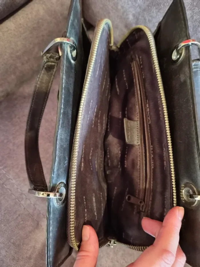 Sac à main Lancel en cuir grainé tressé - Élégance et qualité - Bon état - photo numéro 13