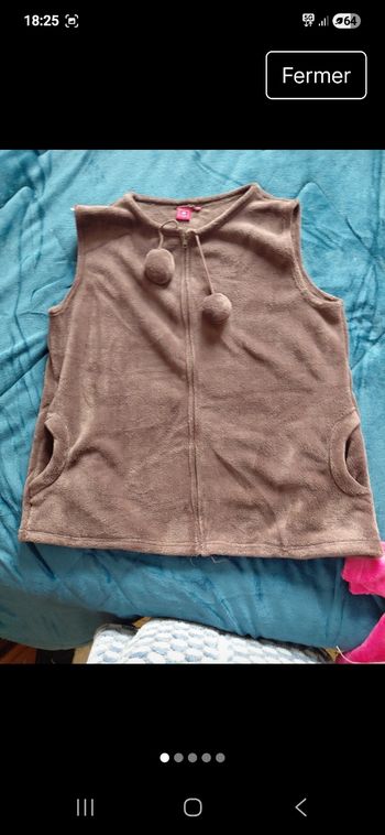 Gilet polaire marron glacé