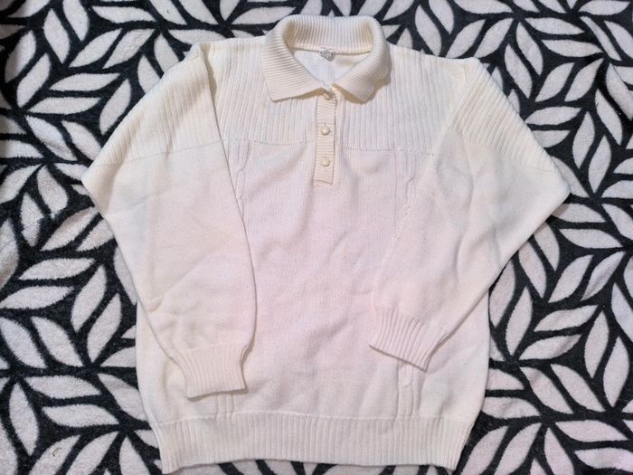Pull vintage avec col