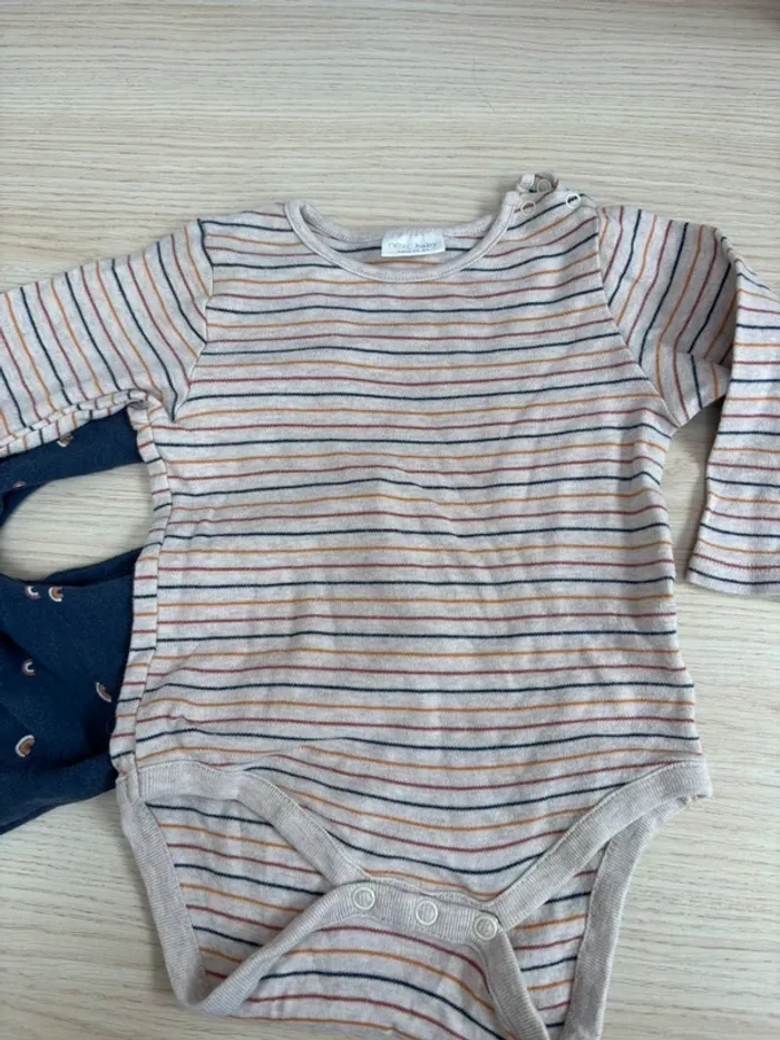 Ensemble salopette et body Next taille 6-9 mois - photo numéro 4