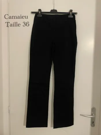 Pantalon Camaïeu - Taille 36 - Couleur noir - Comme neuf