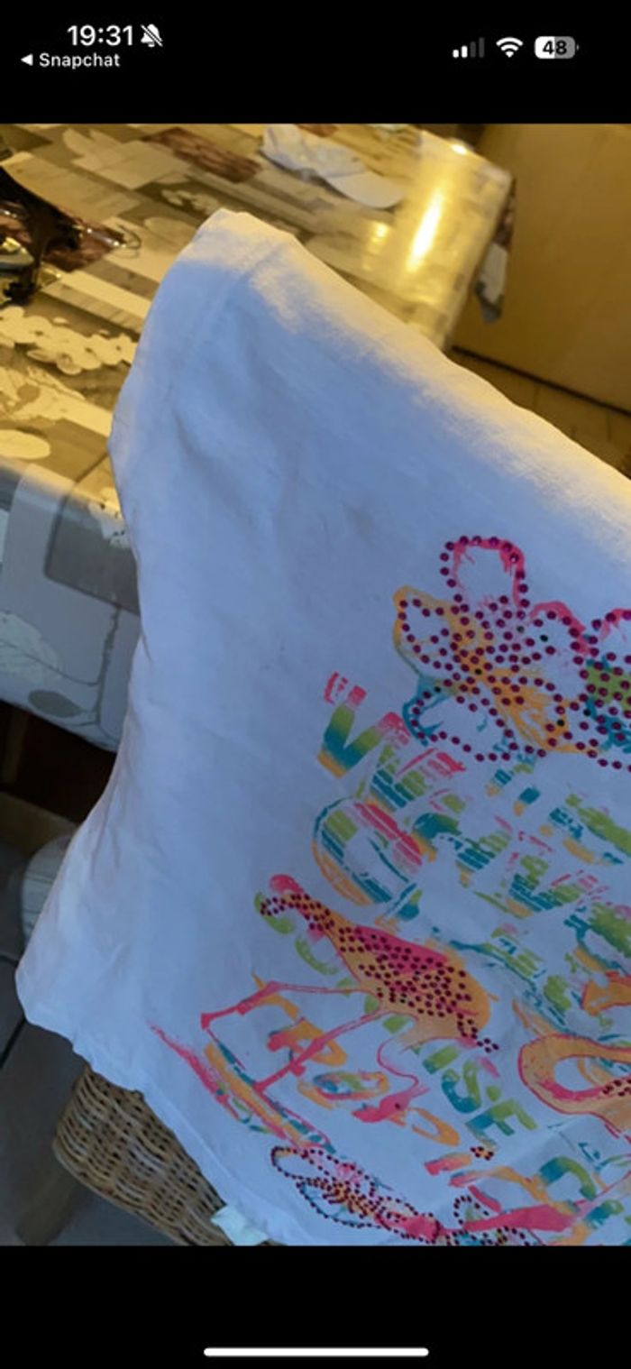 T-shirt avec flamant rose XS - photo numéro 3