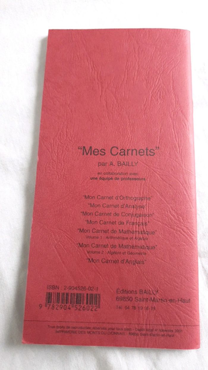 Mon carnet d’analyse - photo numéro 2