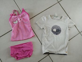 Maillot de bain fille 12 mois rose decathlon