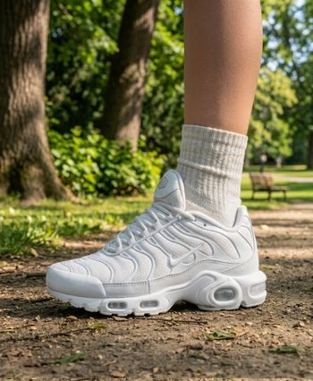 Nike air max plus tn triple white taille 32 très bon etat