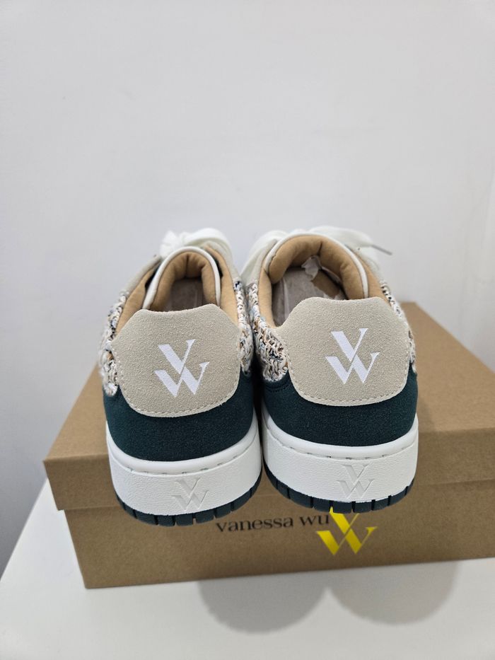 Basket femme Vanessa Wu taille 38 modèle ilyana neuves authentique blanc vert - photo numéro 4