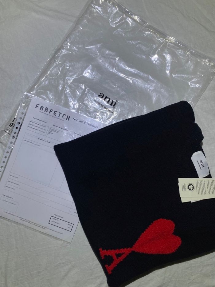 Pull AMI PARIS Noir - Taille M - Jamais porte - photo numéro 10