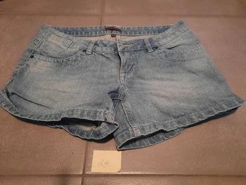 Short femme jeans clair