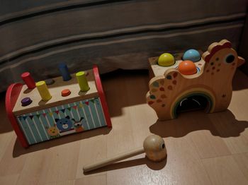 2 Jeux de boules à martelé en bois