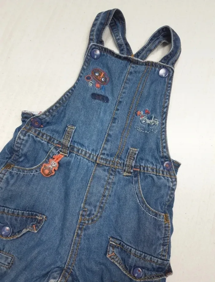 Salopette pantalon en jean Sergent Major 9 mois - photo numéro 3