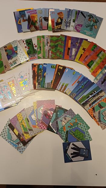 lot de 174 images panini série minecraft