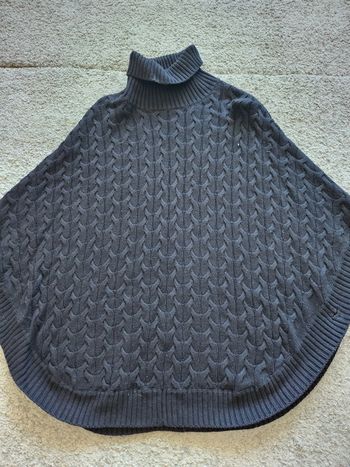 Pull poncho taille unique col roulé