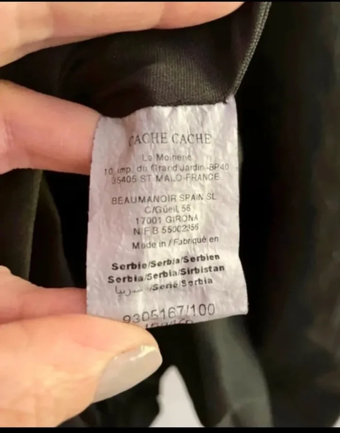 🖤 Robe noire à bretelles larges Cache Cache – Taille 38 - photo numéro 7