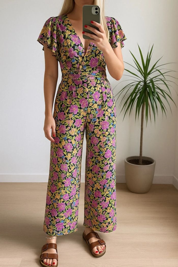 Combinaison large imprimé fleuri Zara taille XS