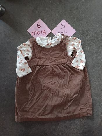 Ensemble robe et body 6/9 mois