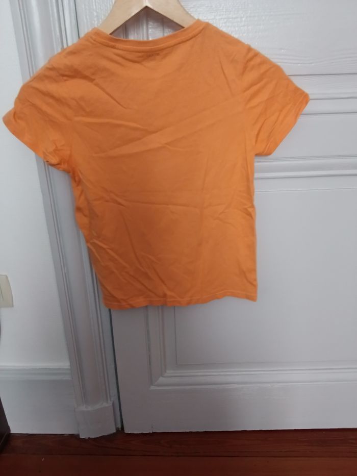 Tee-shirt Kiabi orange et blanc - photo numéro 3