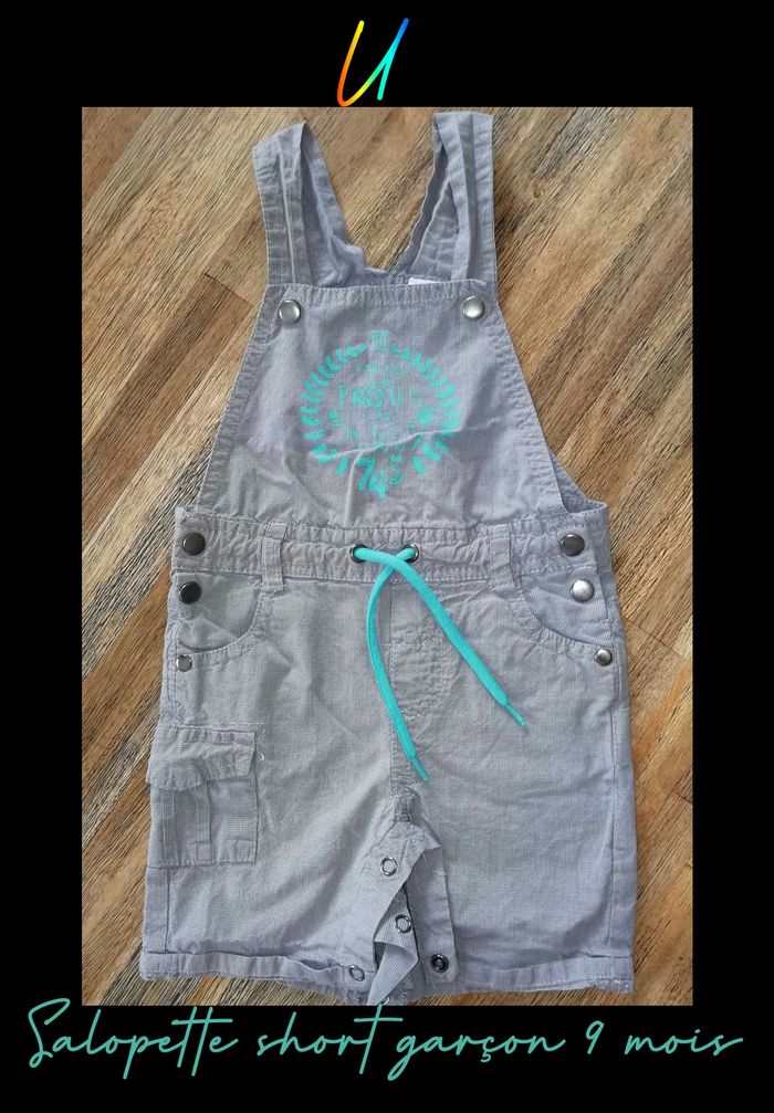 Salopette short garçon 9 mois en Tbe