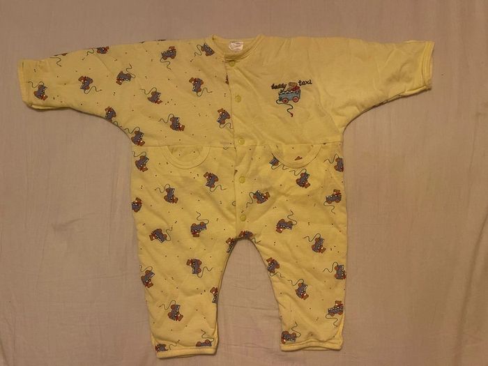 Grenouillère jaune vintage 6 mois