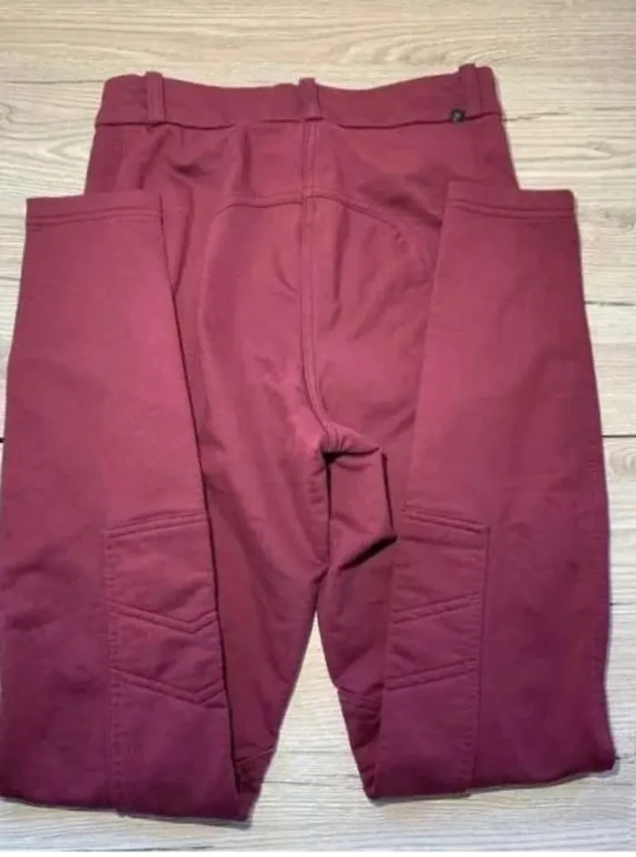 Pantalon  d’Équitation  Fouganza Hiver Bordeaux, Très Bon  État - photo numéro 3