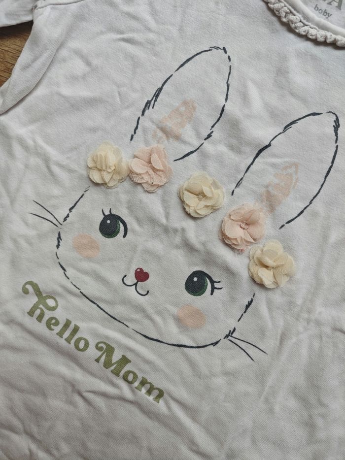 T-shirt manches longues lapin C&A 98cm - photo numéro 2