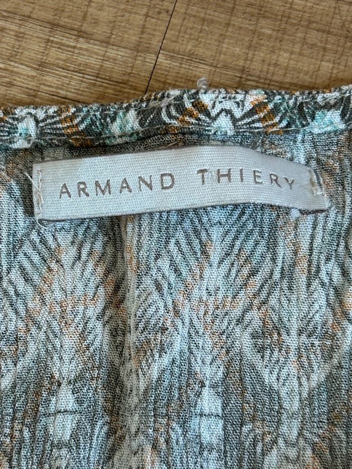 Blouse imprimée à manches courtes Armand Thiery taille 36 bon état - photo numéro 14