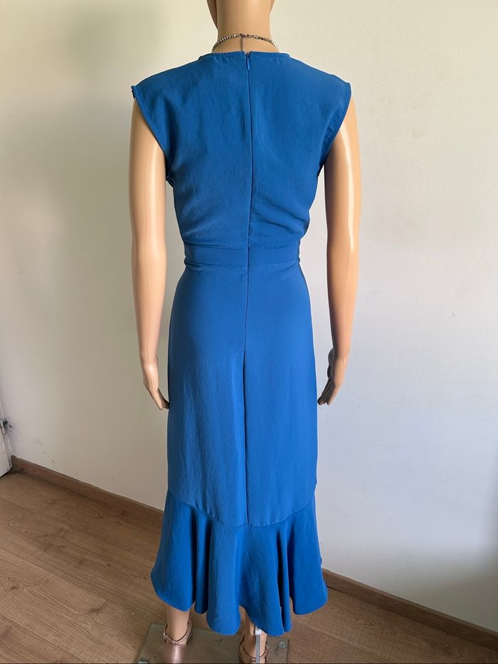 Robe longue bleue neuve avec dentelle BGN Workshop taille 38 - photo numéro 5