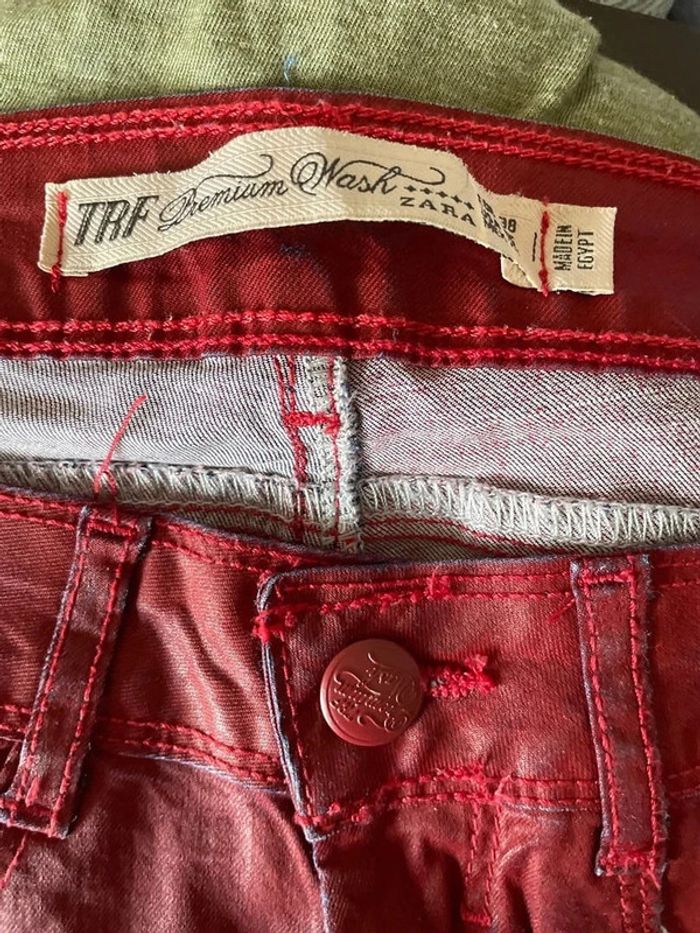 pantalon et legging Zara rouge taille L - photo numéro 3