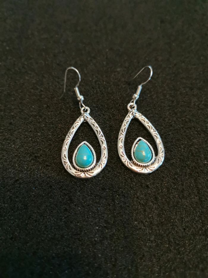 Boucles d'oreilles style bohème cowboy