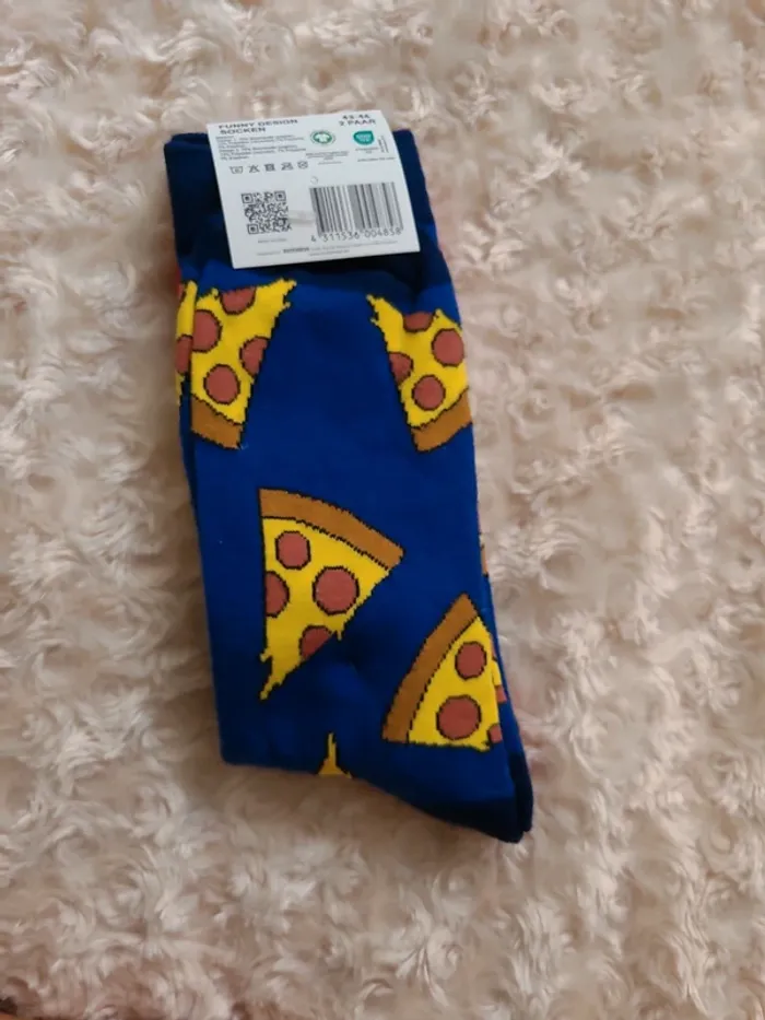 2 paires de chaussettes original Frites et Pizzas Neuve - photo numéro 3