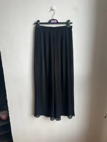 Pantalon léger fluide transparent noir