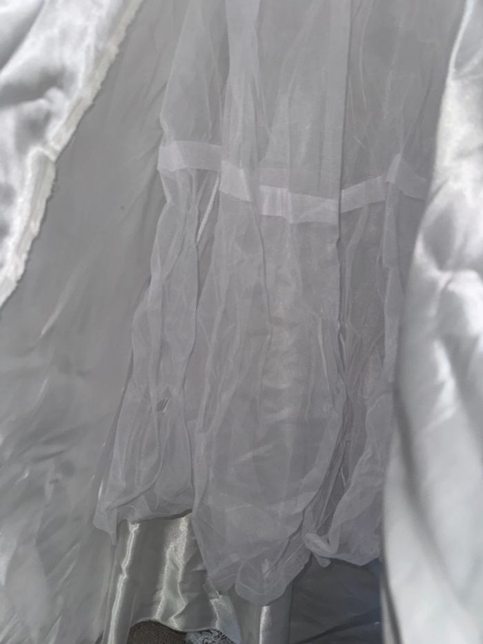 Mini robe de mariée pour jeune fille 16 ans avec tulle broderie paillettes et strass - photo numéro 8