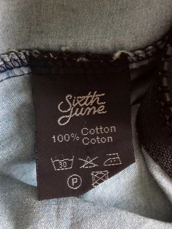 chemise jean sans manches - S - photo numéro 10