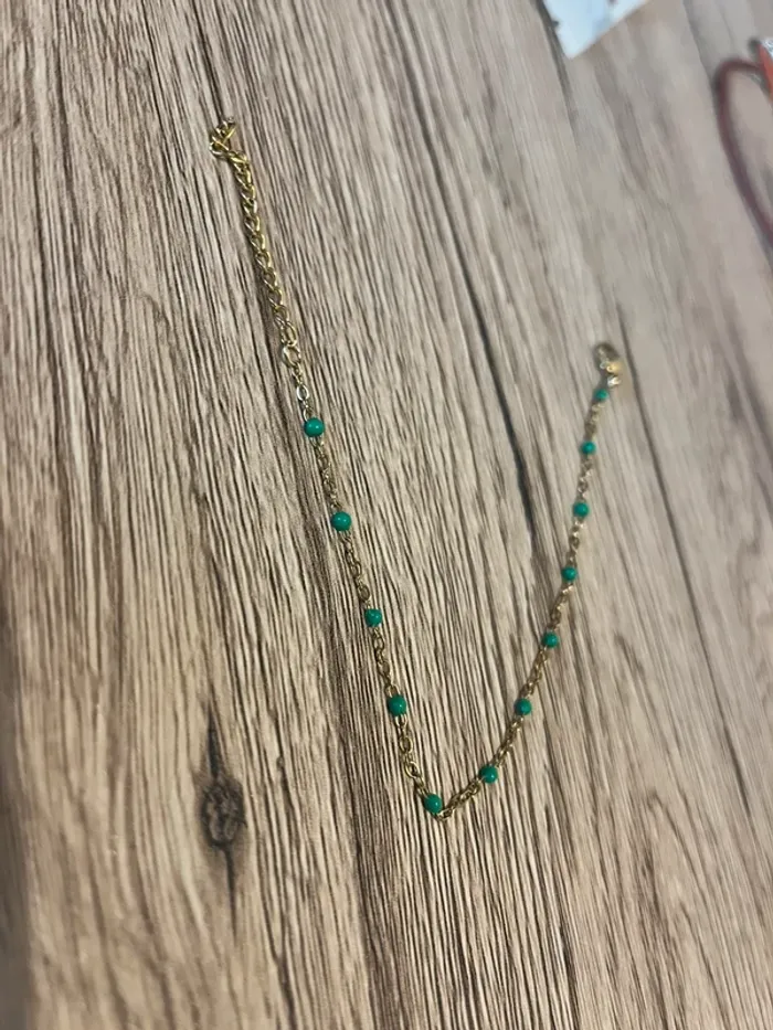 Bracelet doré et vert