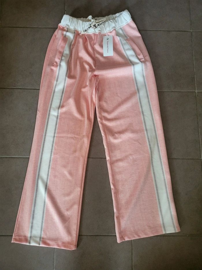 🌸 Ensemble de jogging rose & blanc - Taille unique 🌸 - photo numéro 6