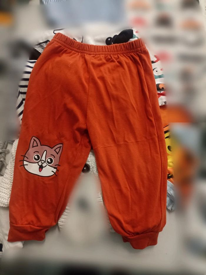 Pantalon taille élastique avec une tête de chat