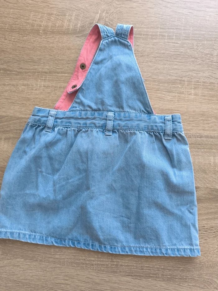 Robe salopette jean 6 mois mon coeur - photo numéro 3