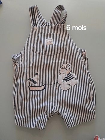 Salopette garçon style marin 6m