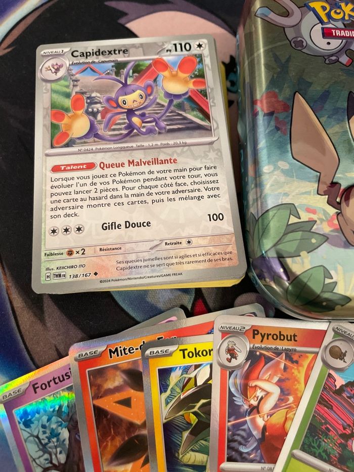 Lot de 50 cartes Pokémon sans double avec petite boîte pikachu - photo numéro 3