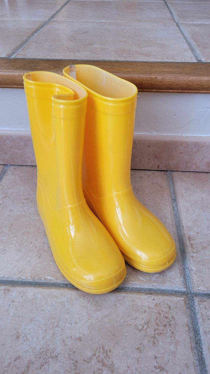 Paire de bottes de pluie jaune en 32/33