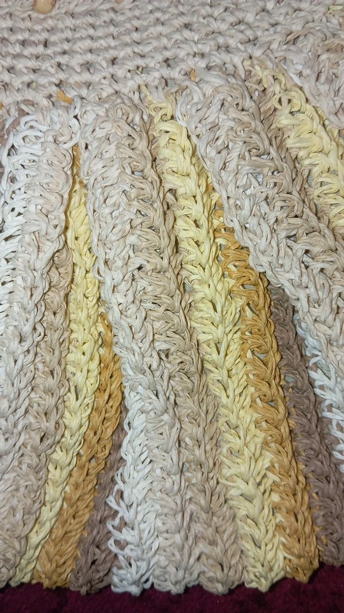 Joli petit sac Neuf à rayures avec poche intérieure et fermeture éclair - photo numéro 2