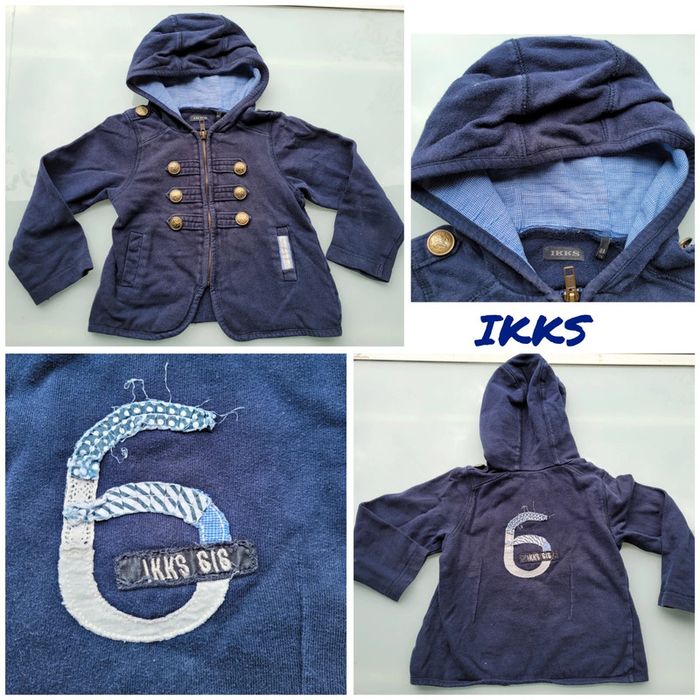 6 ans IKKS veste zippée marine à capuche