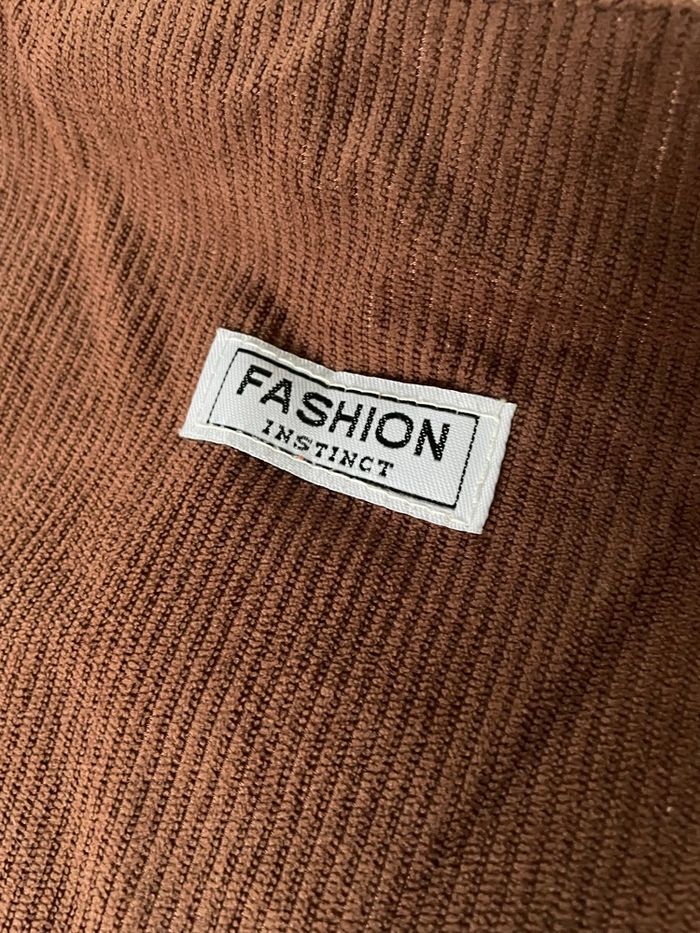 Sac Tote bag côtelé marron - Neuf - photo numéro 3