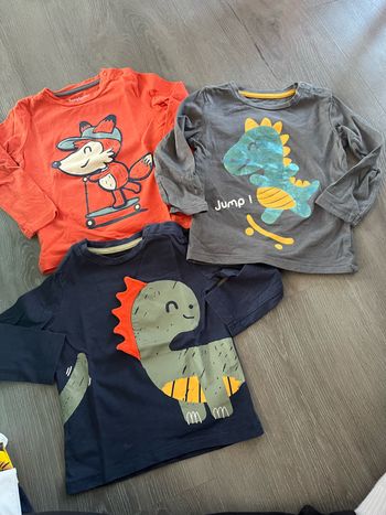Lot 3 t-shirts manches longues garçon
