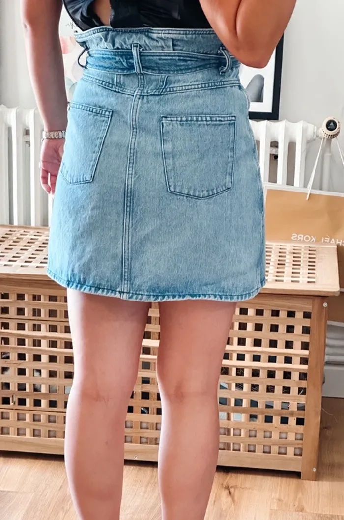 Jupe en jean Claudie Pierlot bleue taille 38 - photo numéro 3