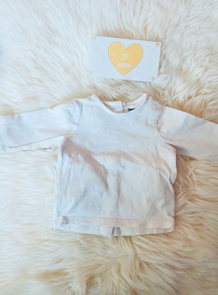 3 mois - lot 4 t-shirts MC et ML - photo numéro 5
