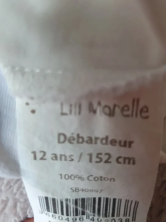 Débardeur blanc et rose Lili Marelle taille 12 ans - photo numéro 4